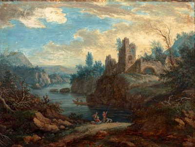 Paysage avec Ruines et Pêcheurs - Paul Sandby